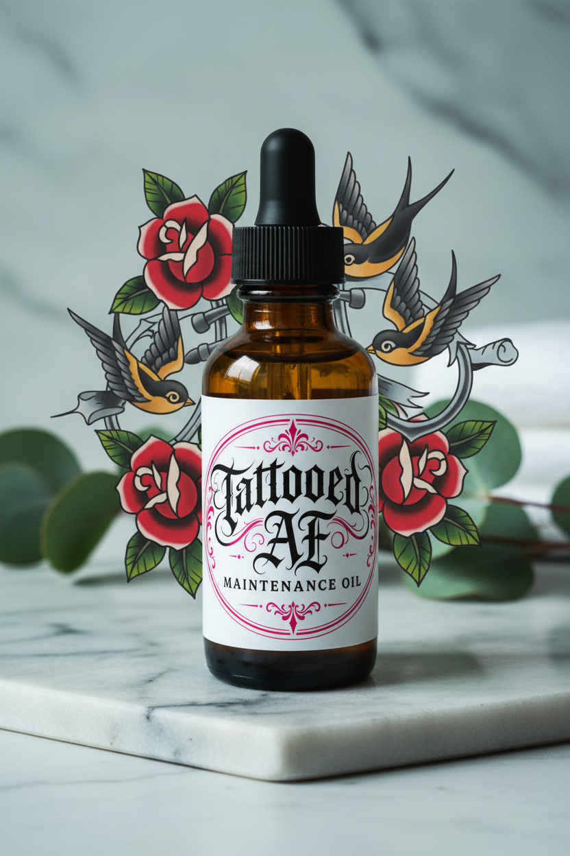 Tattooed AF Maintenance Oil - Tattoo Spa Background